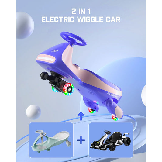 FanttikRide N7 Pro Electric Wiggle Car - 12V Battery, Pedal Ride-On Fun