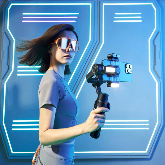 ZHIYUN Smooth 5S AI Advanced Magnetic Tracker Phone Gimbal with Built-in Fill Light