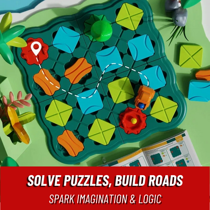 Engaging PuzzlePathway™ Logical Road Builder Game for Kids: STEM Learning Toy