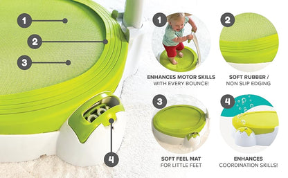 TP Toys Bubble Bouncer Mini Trampoline: Toddler 1-2 Years, Bubbles, Folding Handle