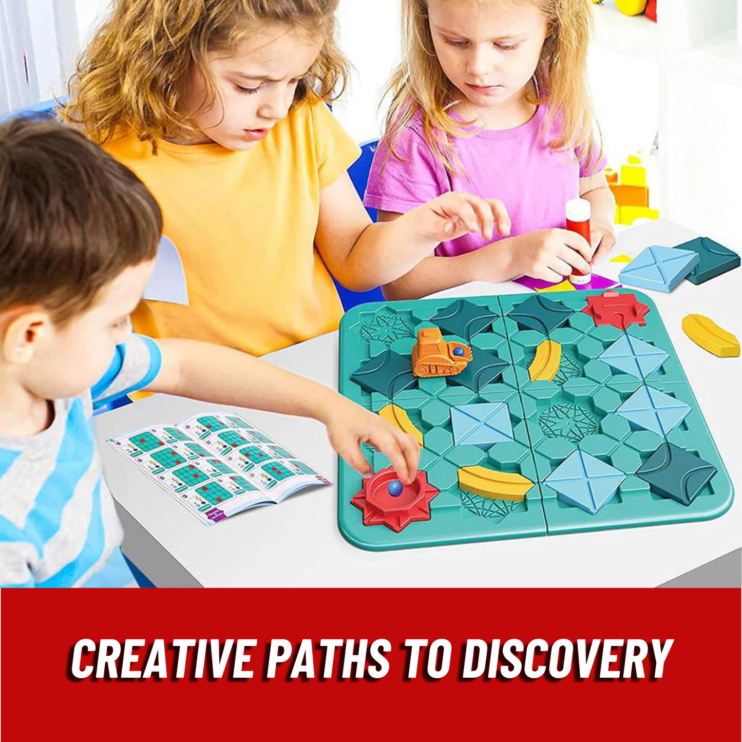Engaging PuzzlePathway™ Logical Road Builder Game for Kids: STEM Learning Toy
