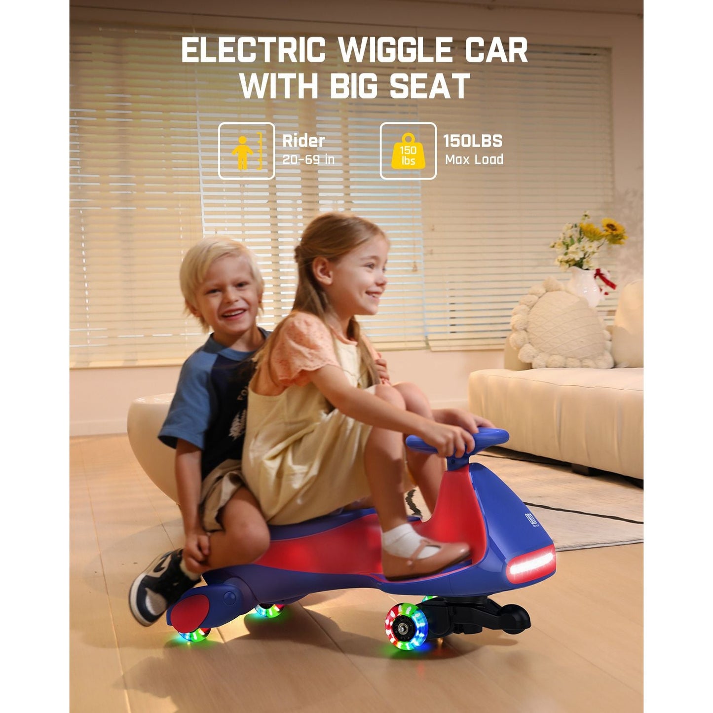 FanttikRide N7 Pro Electric Wiggle Car - 12V Battery, Pedal Ride-On Fun
