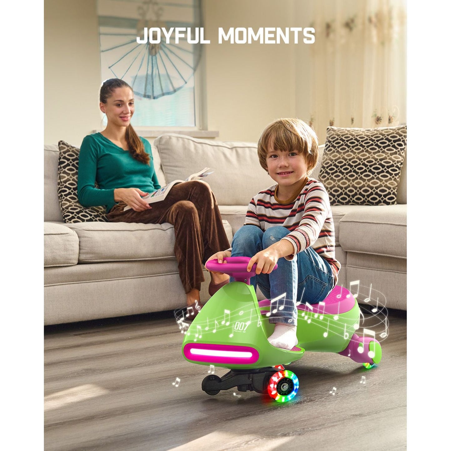 FanttikRide N7 Pro Electric Wiggle Car - 12V Battery, Pedal Ride-On Fun