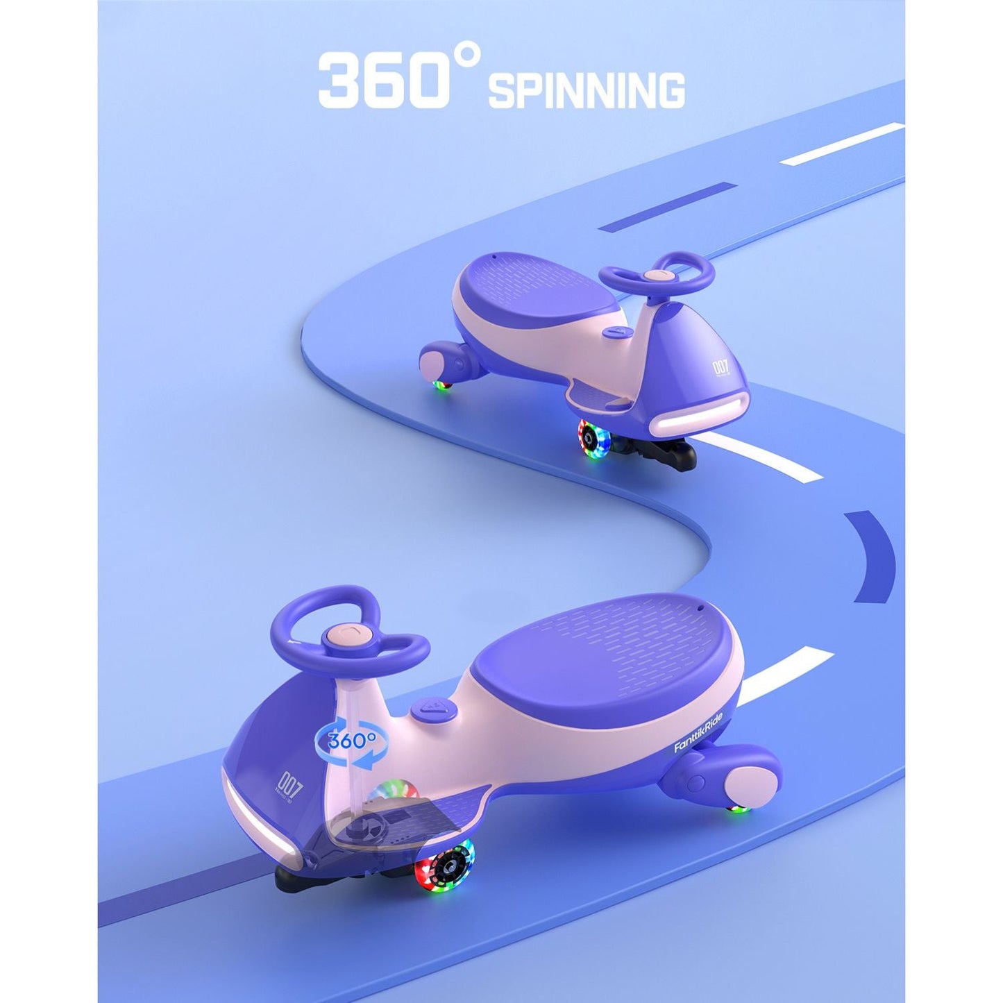 FanttikRide N7 Pro Electric Wiggle Car - 12V Battery, Pedal Ride-On Fun