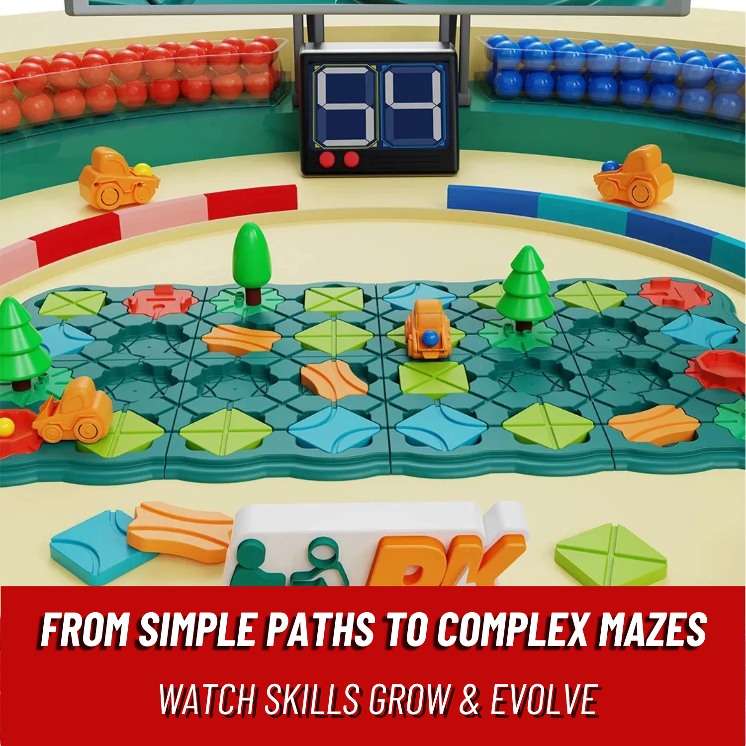 Engaging PuzzlePathway™ Logical Road Builder Game for Kids: STEM Learning Toy