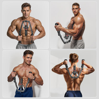 Sakerplus® Adjustable Hydraulic Arm Exerciser: 22-440 lbs Resistance, LCD Counter