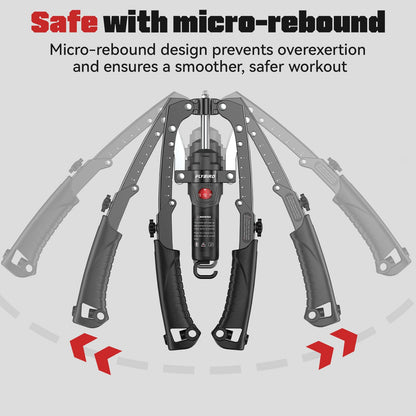 Sakerplus® Adjustable Hydraulic Arm Exerciser: 22-440 lbs Resistance, LCD Counter