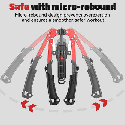 Sakerplus® Adjustable Hydraulic Arm Exerciser: 22-440 lbs Resistance, LCD Counter